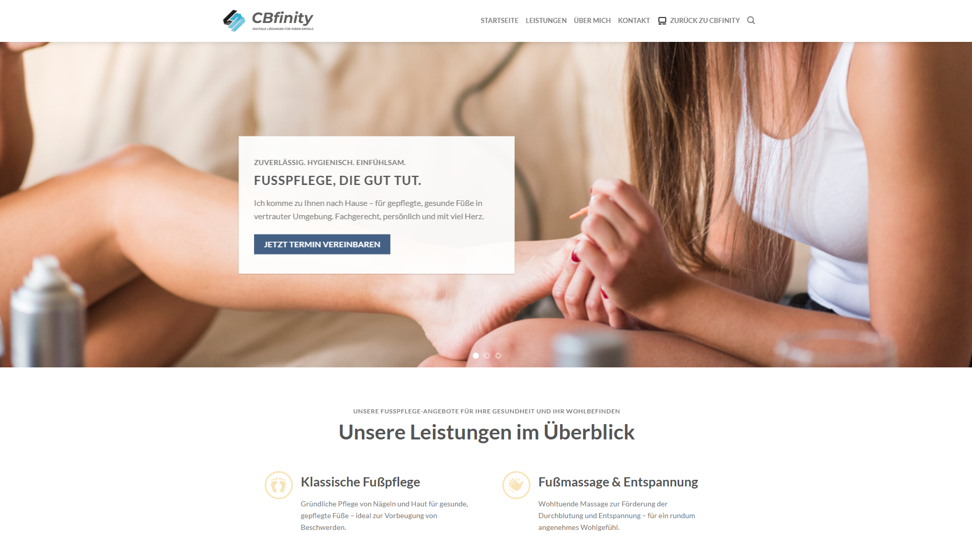 Webseite erstellen lassen Fußpflege, Fusspflege, Köln. Bonn, Neuwied, Linz, Koblenz, Fuß, WordPress, Onepager, Webseite erstellen, Webdesign